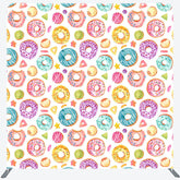 Lofaris Painted Colorful Donuts Birthday Pillow Case Backdrop