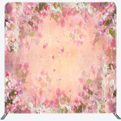 Lofaris Painted Pink Floral Retro Photo Pillow Case Backdrop