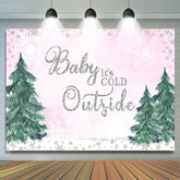 Lofaris Painted Tree Snowflake Baby Its Cold Outside Backdrop