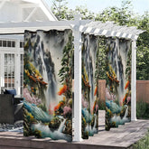 Lofaris Painting Views Waterproof Printed Outdoor Curtains