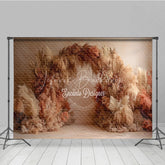 Lofaris Pampas Grass Arch Backdrop Boho Wedding Decor Neutral Dried Photo Booth Prop for Bridal Shower