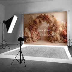 Lofaris Pampas Grass Arch Backdrop Boho Wedding Decor Neutral Dried Photo Booth Prop for Bridal Shower