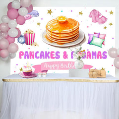Lofaris Pancakes Pajamas Gold Stars Happy Birthday Backdrop