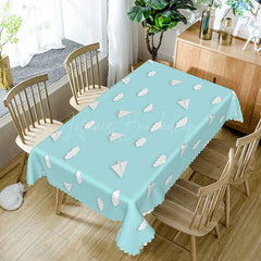 Lofaris Paper Airplanes Light Blue Sky Baby Shower Tablecloth