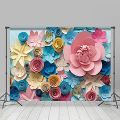 Lofaris Paper Flowers 3D Mother’s Day Photo Backdrop