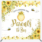 Lofaris Parents To Bee Baby Shower Square Tension Backdrop