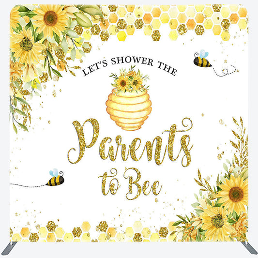Lofaris Parents To Bee Baby Shower Square Tension Backdrop
