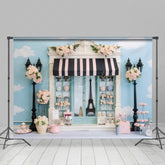 Lofaris Paris Street View French Dessert Shop Photo Backdrop