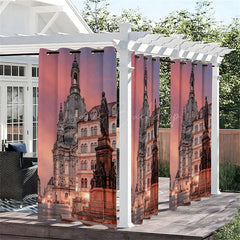Lofaris Parisian Night Waterproof Printed Outdoor Curtains