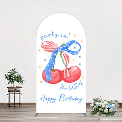 Lofaris Party In The Usa Apple Bow Birthday Arch Backdrop