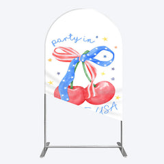 Lofaris Party In The Usa Apple Bow Birthday Arch Backdrop