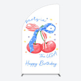 Lofaris Party In The Usa Apple Bow Birthday Half Moon Arch Backdrop