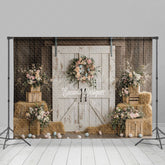 Lofaris Pastel Eggs Floral Door Easter Festival Backdrop