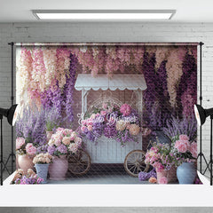 Lofaris Pastel Violet Floral Sweet Spring Wedding Backdrop