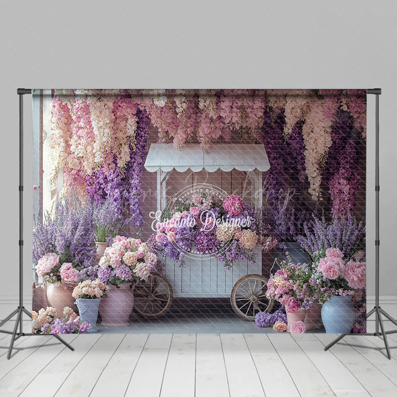 Lofaris Pastel Violet Floral Sweet Spring Wedding Backdrop