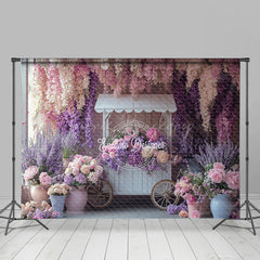 Lofaris Pastel Violet Floral Sweet Spring Wedding Backdrop