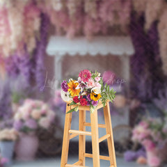 Lofaris Pastel Violet Floral Sweet Spring Wedding Backdrop