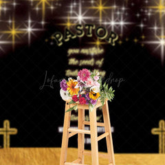 Lofaris Pastor Appreciation Day Backdrop Black and Gold Thank You Banner We Appreciate Everything Do Church Photo Prop