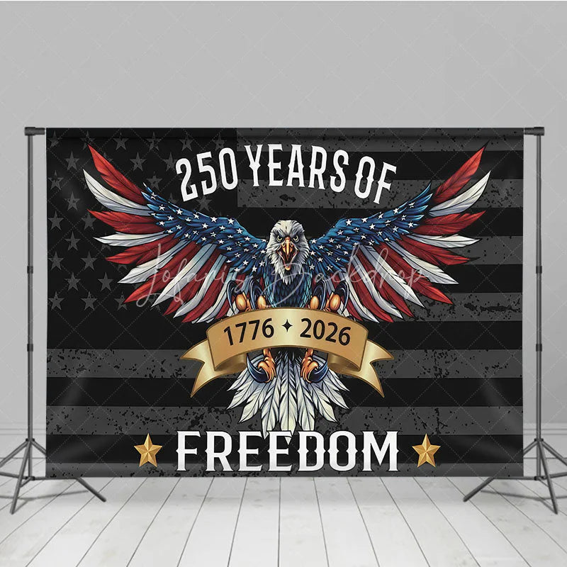 Lofaris Patriotic Eagle with American Flag Holiday Backdrop 250 Years of Freedom Celebration Party Decor