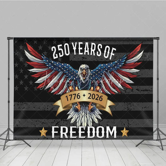 Lofaris Patriotic Eagle with American Flag Holiday Backdrop 250 Years of Freedom Celebration Party Decor