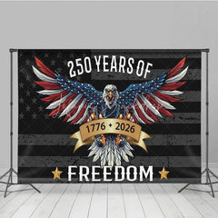 Lofaris Patriotic Eagle with American Flag Holiday Backdrop 250 Years of Freedom Celebration Party Decor
