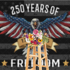Lofaris Patriotic Eagle with American Flag Holiday Backdrop 250 Years of Freedom Celebration Party Decor