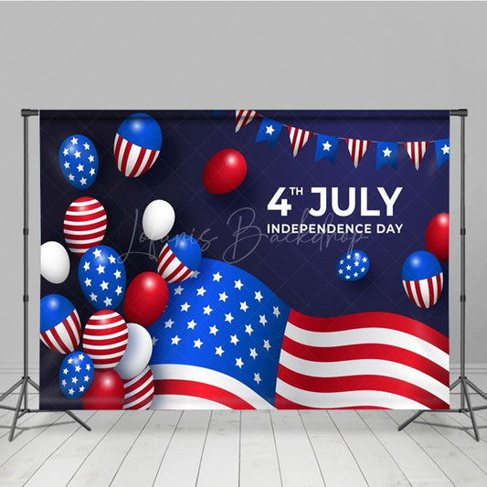 Lofaris Patriotic Usa Flag Balloons Independence Day Backdrop