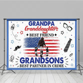 Lofaris Patriotic Usa Flag Happy Grandpa Fathers Day Backdrop