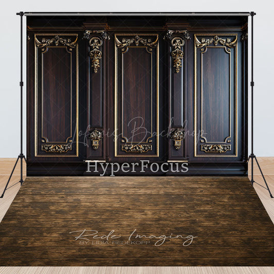 Lofaris Patterned Wooden Door Mottled Rug Combo Set Backdrop