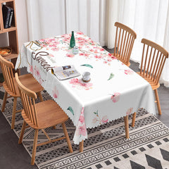 Lofaris Peach Blossom Spring Theme Rectangle Tablecloth
