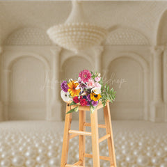 Lofaris Pearl Ballroom Photography Backdrop Elegant Luxury Room with Arches Fantasy Wedding or Maternity Photo Shoots