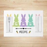 Lofaris Peeps Colorful Bunny Hello Easter Set Of 4 Placemats