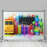 Lofaris Pencils Back To School Chalkboard Photography Backdrop