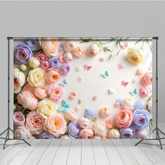 Lofaris Peony Rose Floral Wall Spring Photography Backdrop