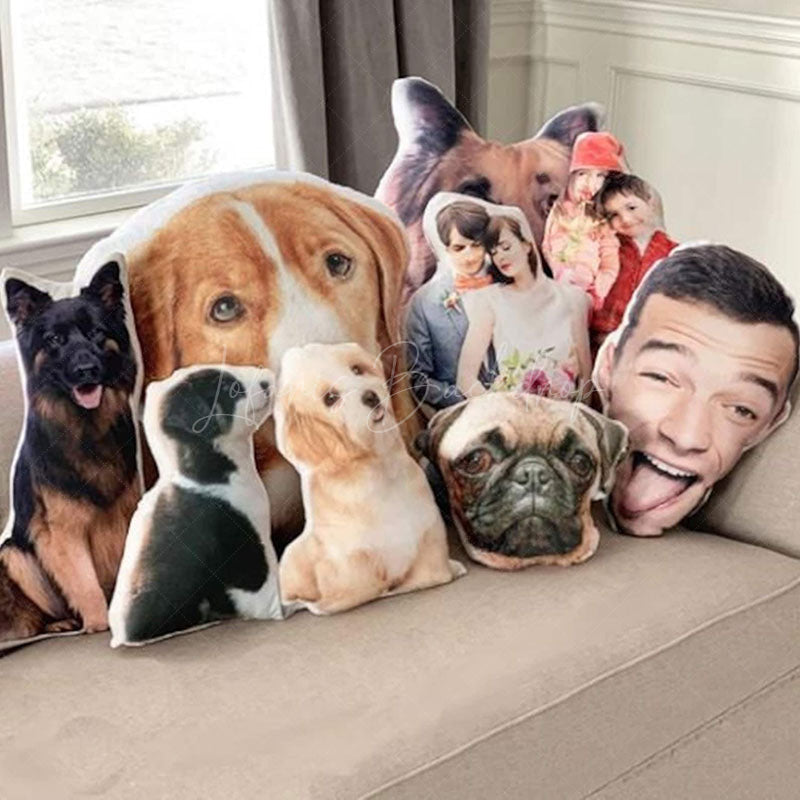 Lofaris Personalized 3D Throw Face Pillow for Kid Pets Gifts