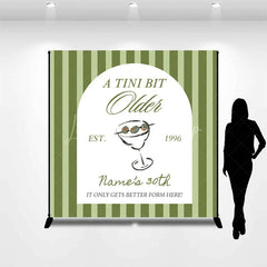Lofaris Personalized A Tini Bit Older 30th Birthday Backdrop Custom Name Martini Theme Party Banner