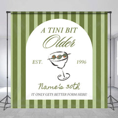 Lofaris Personalized A Tini Bit Older 30th Birthday Backdrop Custom Name Martini Theme Party Banner