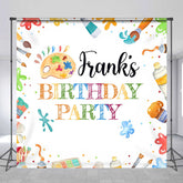 Lofaris Personalized Art Party Birthday Backdrop Paint and Brushes Theme Custom Name Craft Painting Celebration