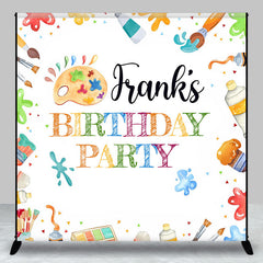 Lofaris Personalized Art Party Birthday Backdrop Paint and Brushes Theme Custom Name Craft Painting Celebration