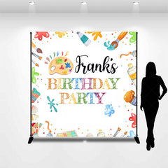 Lofaris Personalized Art Party Birthday Backdrop Paint and Brushes Theme Custom Name Craft Painting Celebration