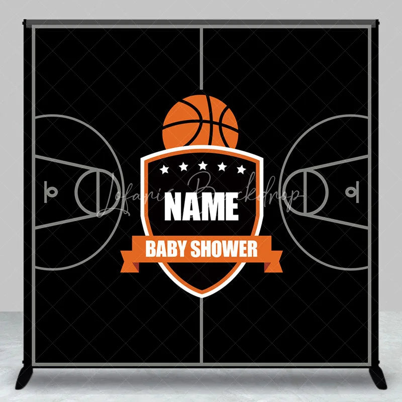Lofaris Personalized Basketball Baby Shower Backdrop Custom Name Sports Theme Court Party Banner
