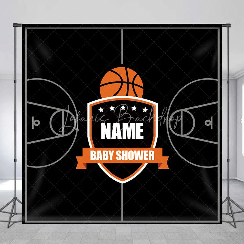 Lofaris Personalized Basketball Baby Shower Backdrop Custom Name Sports Theme Court Party Banner