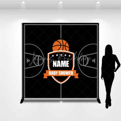 Lofaris Personalized Basketball Baby Shower Backdrop Custom Name Sports Theme Court Party Banner
