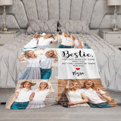 Lofaris Personalized Best Friend Name Stitched Photo Blanket