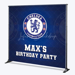 Lofaris Personalized Chelsea Football Club Birthday Backdrop Custom Name Soccer Team Party Banner