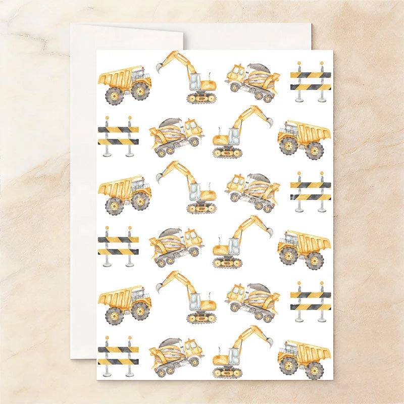 Lofaris Personalized Construction Birthday Invitations Custom Dump Truck and Excavator Party Invites for Kids