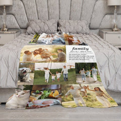Lofaris Personalized Family Love Stitched Photos Blanket