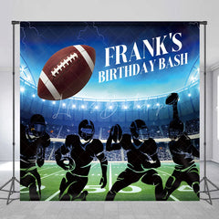 Lofaris Personalized Football Birthday Bash Backdrop American Stadium and Players Custom Name Sports Party for Boy