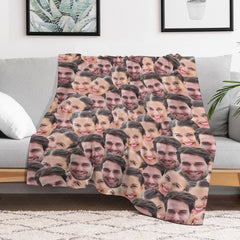 Lofaris Personalized Fun Dense Face Photo Blanket For Gift