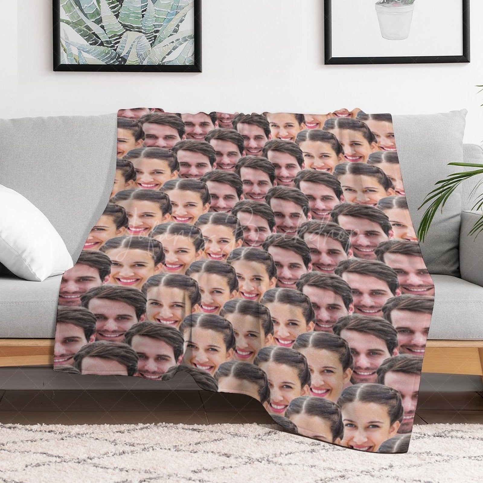 Lofaris Personalized Fun Regular Face Photo Blanket For Gift